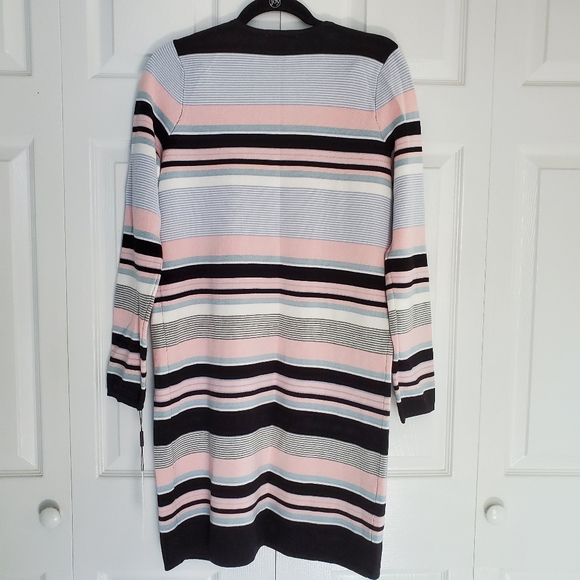 NEW Calvin Klein Stripe / Colorblock Midi Cardigan - Picture 2 of 9